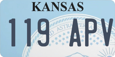 KS license plate 119APV