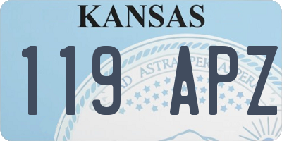 KS license plate 119APZ