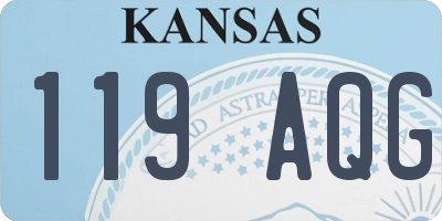 KS license plate 119AQG