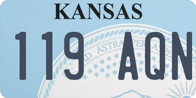 KS license plate 119AQN