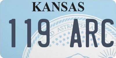 KS license plate 119ARC