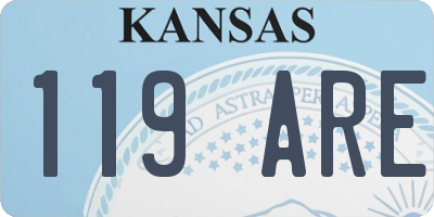 KS license plate 119ARE