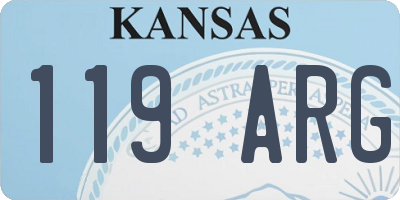 KS license plate 119ARG