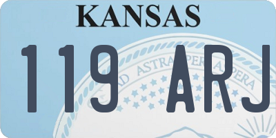 KS license plate 119ARJ