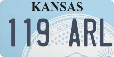 KS license plate 119ARL