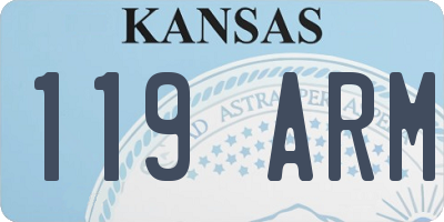 KS license plate 119ARM