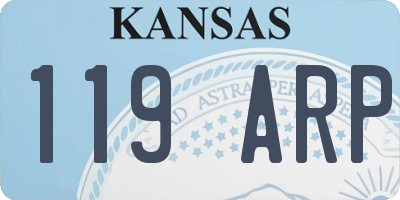 KS license plate 119ARP