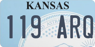 KS license plate 119ARQ