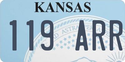 KS license plate 119ARR