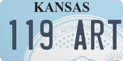 KS license plate 119ART