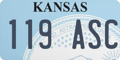 KS license plate 119ASC