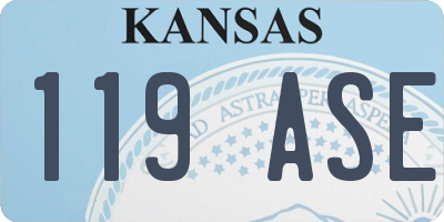 KS license plate 119ASE