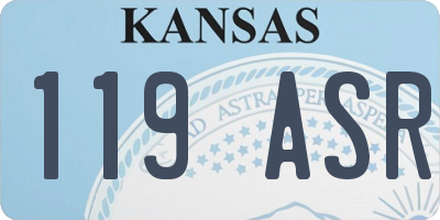 KS license plate 119ASR