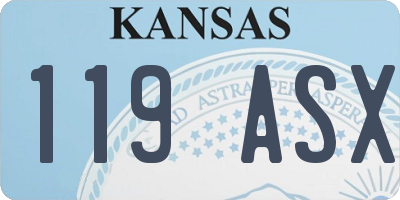 KS license plate 119ASX