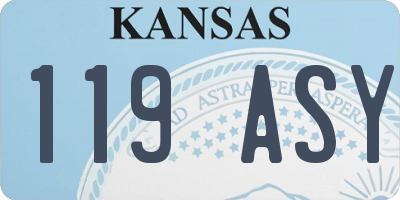 KS license plate 119ASY