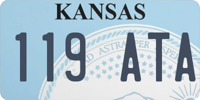 KS license plate 119ATA
