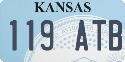 KS license plate 119ATB