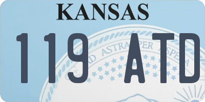 KS license plate 119ATD
