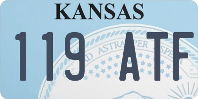 KS license plate 119ATF
