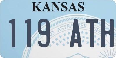 KS license plate 119ATH