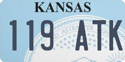 KS license plate 119ATK