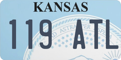 KS license plate 119ATL