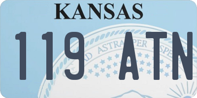KS license plate 119ATN