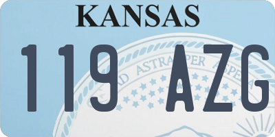 KS license plate 119AZG