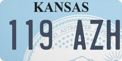 KS license plate 119AZH