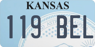 KS license plate 119BEL