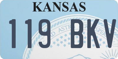 KS license plate 119BKV