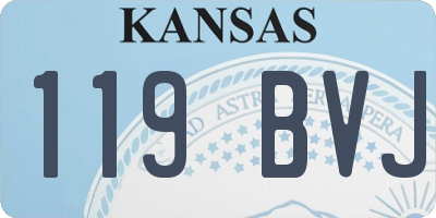 KS license plate 119BVJ