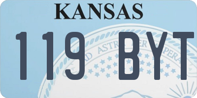 KS license plate 119BYT