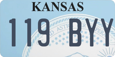 KS license plate 119BYY