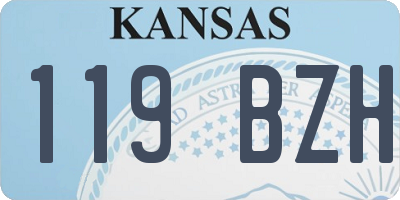 KS license plate 119BZH