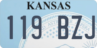 KS license plate 119BZJ