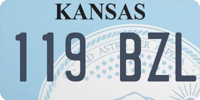 KS license plate 119BZL