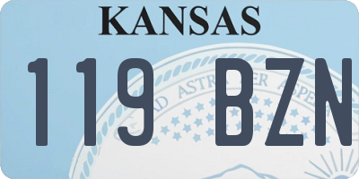 KS license plate 119BZN