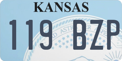 KS license plate 119BZP