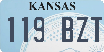 KS license plate 119BZT