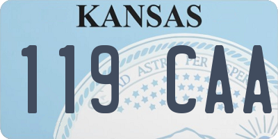 KS license plate 119CAA