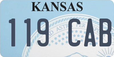 KS license plate 119CAB