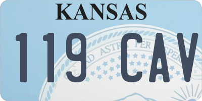 KS license plate 119CAV