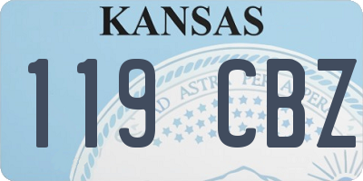 KS license plate 119CBZ
