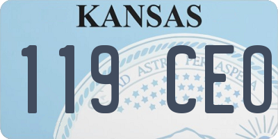 KS license plate 119CEO
