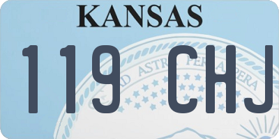 KS license plate 119CHJ