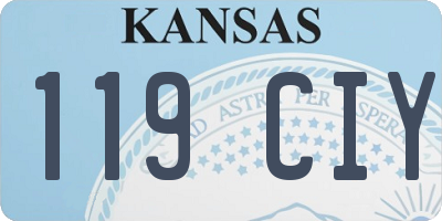 KS license plate 119CIY