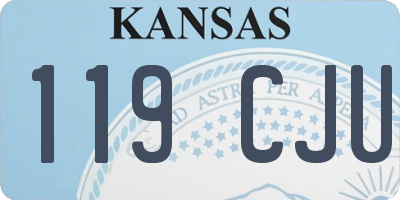 KS license plate 119CJU