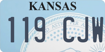 KS license plate 119CJW