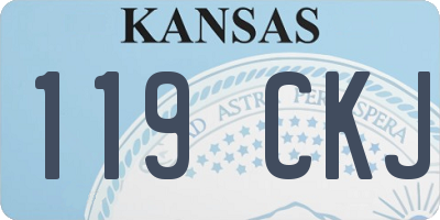 KS license plate 119CKJ